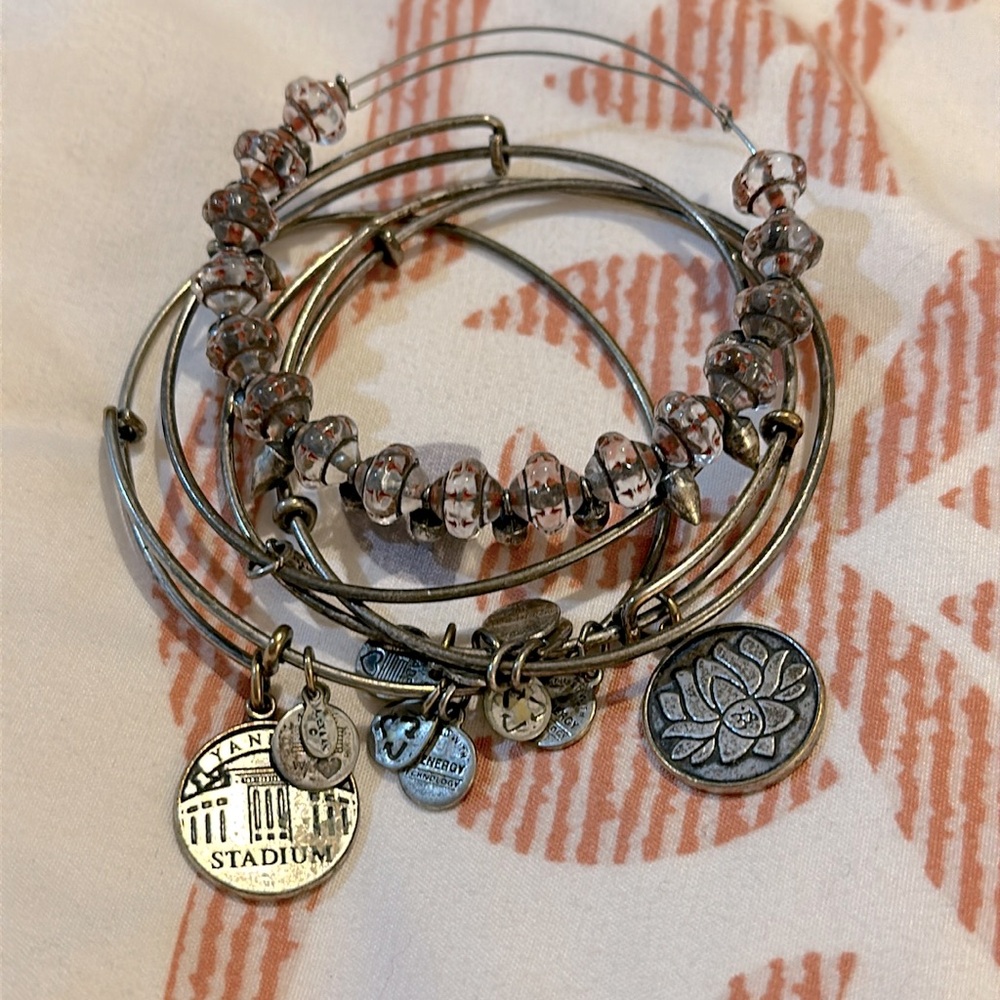 Alex and Ani 5 Bracelet Stack